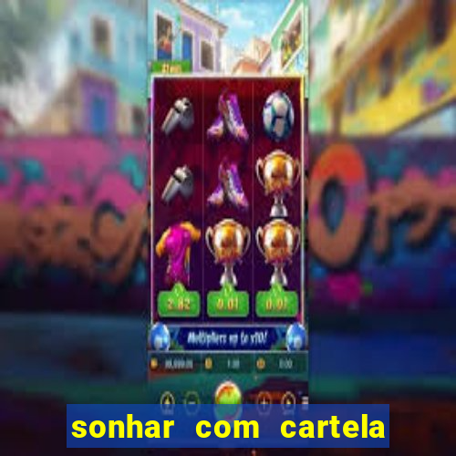 sonhar com cartela de bingo